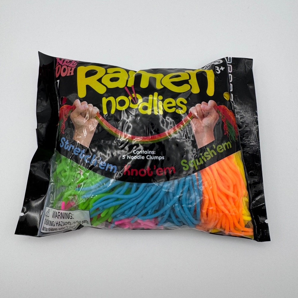 Schylling NeeDoh Ramen Noodlies Sensory Fidget Toy Kids Multicolor Neon